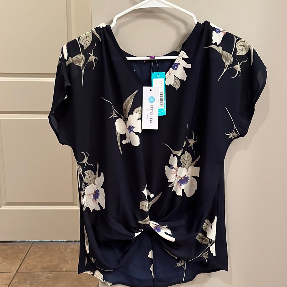 NWT West K Knot Detail Blouse